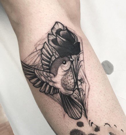 18张好看的暗黑灰创意纹身图案