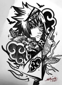 日本动漫火影忍者相关的角色插画手稿缩略频道推荐图