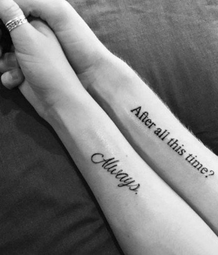 ​​27张适合​情侣闺蜜的小清新纹身图案