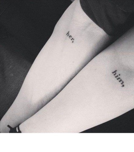 ​​27张适合​情侣闺蜜的小清新纹身图案