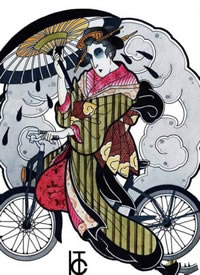 日式浮世绘人物的纹身图案素材