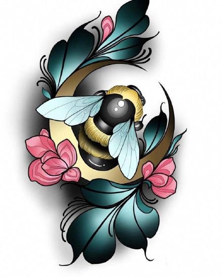 48张newschool风格的彩色纹身手稿