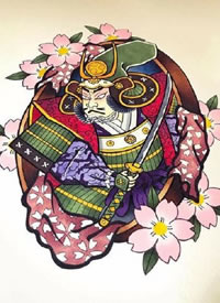 日本传统人物纹身手稿图案9张