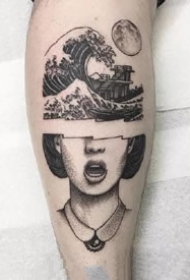 人脸纹身：很有创意的一组人脸纹身图案