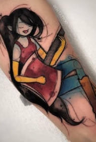 个性的一组淡雅暗水彩的纹身作品