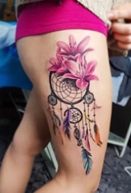 一组好看的小清新捕梦网纹身作品