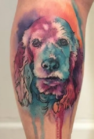 9张水彩泼墨风格的动物纹身作品图案