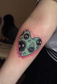 动漫千与千寻里的小煤球纹身图片