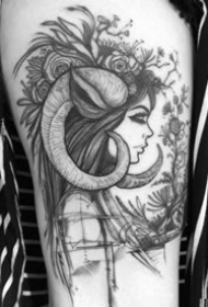 适合白羊座的一组暗黑创意羊纹身图缩略频道推荐图