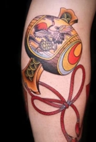 日式传统的小福鼓纹身图案9张