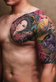 新传统半甲：9张新传统风格的半胛纹身图案