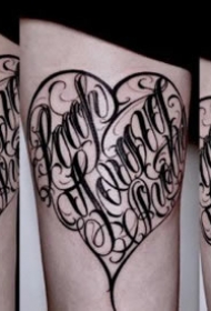 一组奇卡诺花体字的纹身图案欣赏