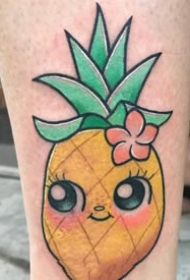 一组可爱的大眼睛卡通画纹身图案