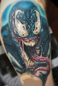 一组漫威影视角色毒液的纹身作品图案