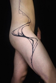 17张简约又好看的一组线条纹身图案