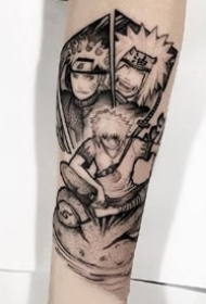 动漫火影忍者的角色鸣人佐助卡卡西纹身图片