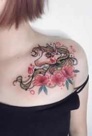 彩色的一组独角兽纹身作品9张