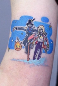 一组好看的蓝色纹身小纹身欣赏