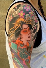 漂亮的一组艺伎纹身图案欣赏