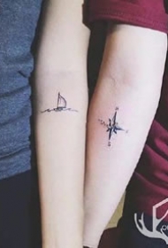 一组有趣的情侣小纹身图案欣赏