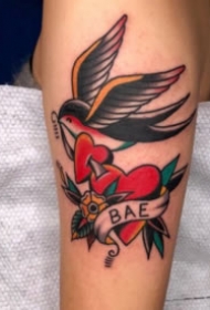 9张经典oldschool风格的小燕子纹身图案