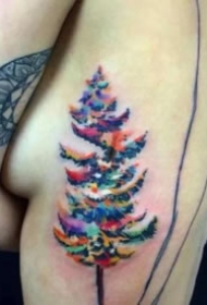 圣诞节主题的圣诞老人纹身图案