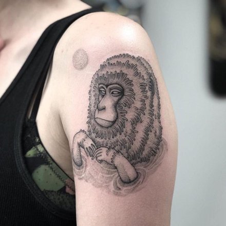 9张超有爱的点刺小动物纹身图案