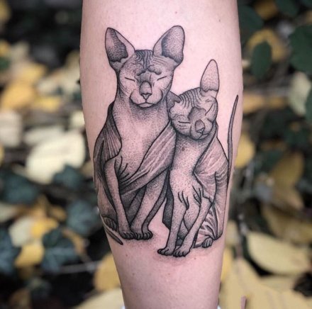 9张超有爱的点刺小动物纹身图案