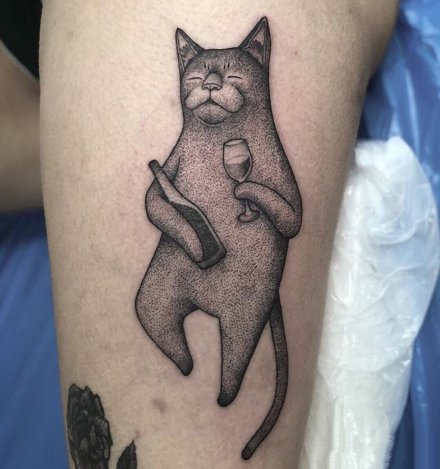 9张超有爱的点刺小动物纹身图案