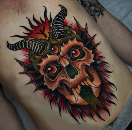 newschool的恶魔撒旦纹身图案9张