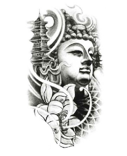 32组如来佛祖等佛像纹身手稿图案