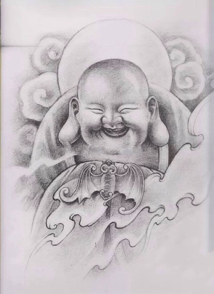 32组如来佛祖等佛像纹身手稿图案