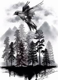 39组创意设计黑灰纹身手稿素材缩略频道推荐图