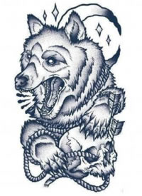 关于动物的一组个性纹身手稿图片