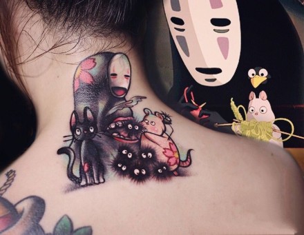 一组动漫角色无脸男的纹身图片
