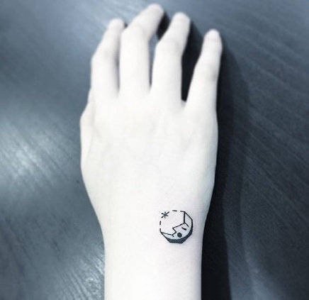 极简风格的黑色小清新纹身作品18张