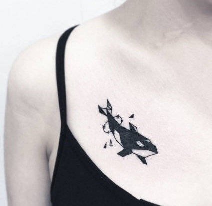 极简风格的黑色小清新纹身作品18张