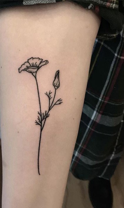 极简风格的黑色小清新纹身作品18张