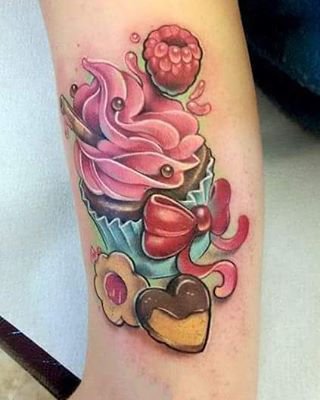 吃货必备的一组美食食物纹身图案