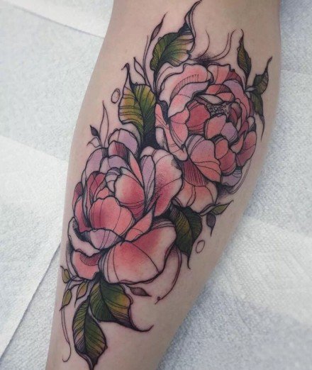 好看的一组彩色纹身作品欣赏