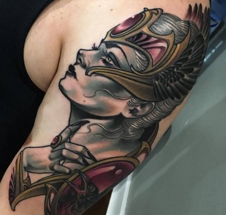 彩色的一组新传统纹身图片欣赏