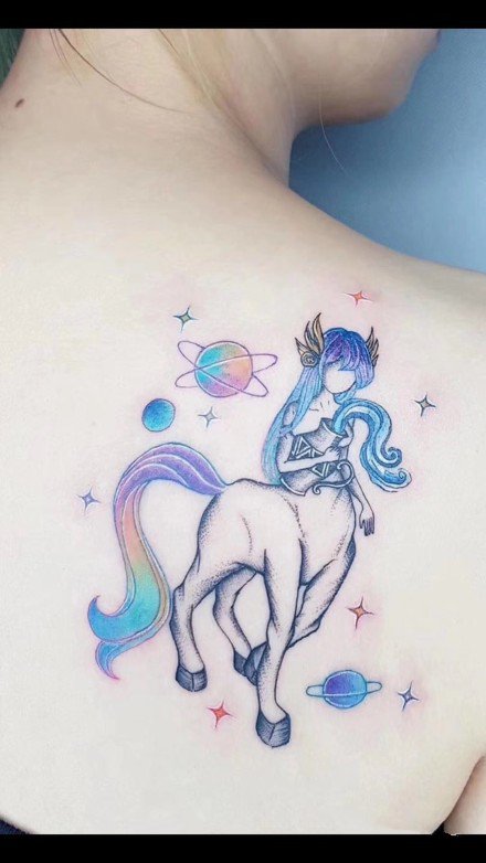 适合水瓶座的一组小清新纹身图片