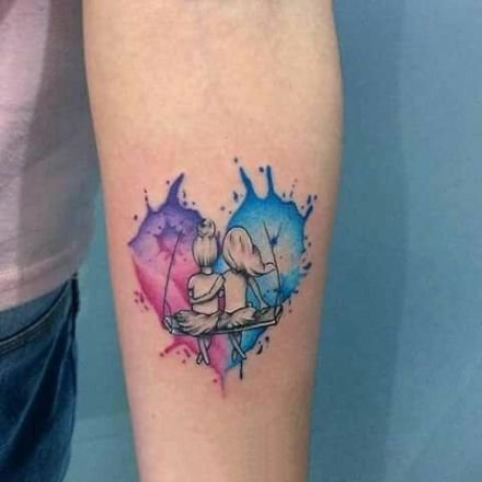 心形的创意一颗心纹身图片