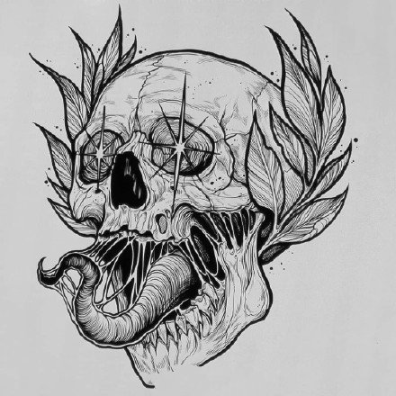 36张school纹身线稿手稿图案