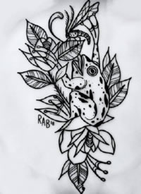 36张school纹身线稿手稿图案