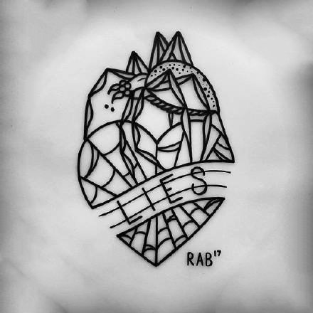 36张school纹身线稿手稿图案