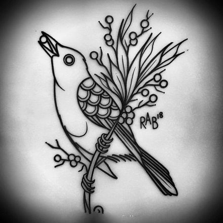 36张school纹身线稿手稿图案