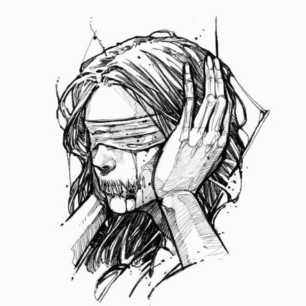 9张暗黑风格的人像纹身手稿素材