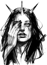 9张暗黑风格的人像纹身手稿素材