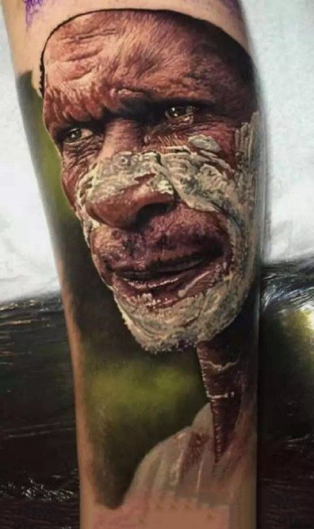 一组欧美写实肖像的人物纹身图片